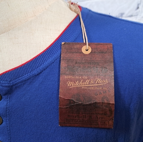 NWT Mitchell & Ness New England Patriots Franchise Player Henley Shirt NFL Large - Picture 5 of 15